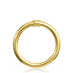 Anilla grande con baño de oro 18 kt sobre plata Hold^TOUS Online