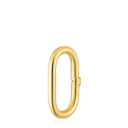 Anilla grande con baño de oro 18 kt sobre plata Hold Oval^TOUS Outlet