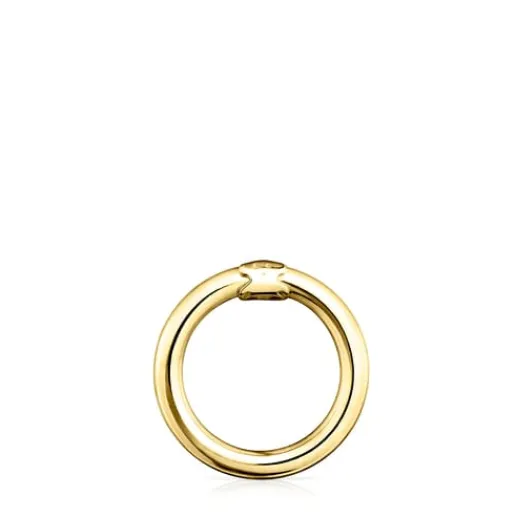 Anilla mediana con baño de oro 18 kt sobre plata Hold^TOUS Discount