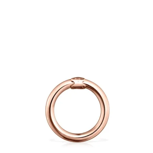 Anilla mediana con baño de oro rosa 18 kt sobre plata Hold^TOUS Best