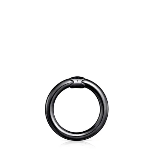 Anilla mediana de plata dark silver Hold^TOUS Online