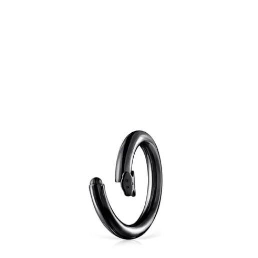 Anilla mediana de plata dark silver Hold^TOUS Online