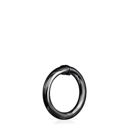 Anilla mediana de plata dark silver Hold^TOUS Online