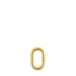 Anilla pequeña con baño de oro 18 kt sobre plata Hold Oval^TOUS Clearance