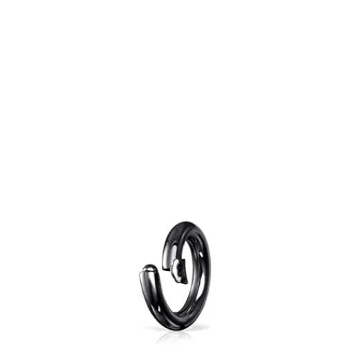 Anilla pequeña de plata dark silver Hold^TOUS New