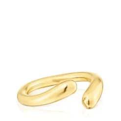 Anillo abierto con baño de oro 18 kt sobre plata New Hav^TOUS Sale