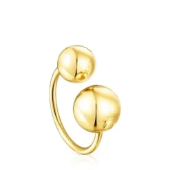 Anillo abierto con baño de oro 18 kt sobre plata Plump^TOUS New