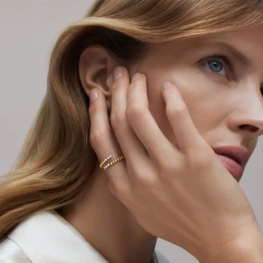 Anillo abierto de oro con diamantes ATELIER^TOUS Outlet
