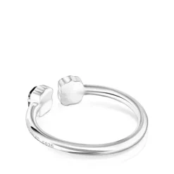 Anillo abierto de plata con ónix Mini Onix^TOUS Hot