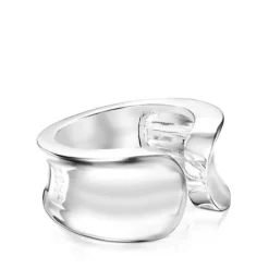Anillo abierto liso de plata Basics^TOUS Outlet
