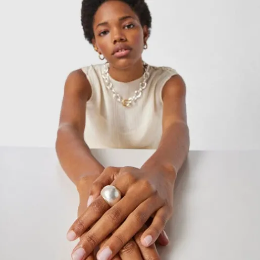 Anillo abombado bicolor Luah^TOUS Online