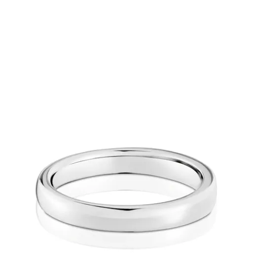 Anillo alianza de boda de oro blanco 3 mm Alianzas^TOUS New