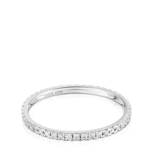 Anillo alianza de oro blanco con diamantes Les Classiques^TOUS