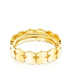 Anillo aro con baño de oro 18 kt sobre plata Straight^TOUS Best