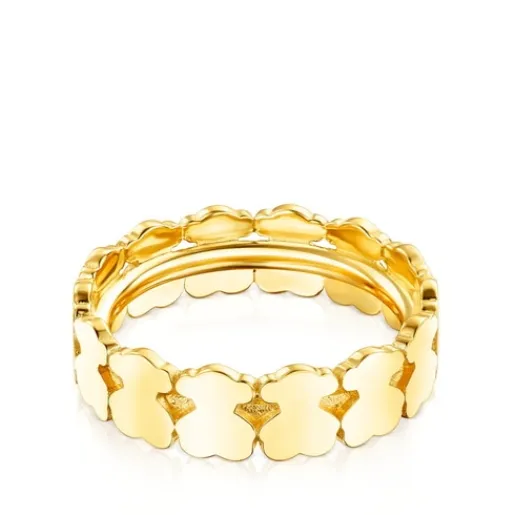 Anillo aro con baño de oro 18 kt sobre plata Straight^TOUS Best