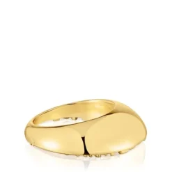 Anillo con baño de oro 18 kt sobre plata Dybe^TOUS Outlet