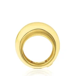 Anillo con baño de oro 18 kt sobre plata abombado Warm^TOUS Clearance