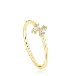 Anillo cruz de y diamantes Les Classiques^TOUS Clearance