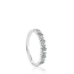 Anillo de oro blanco con diamantes motivos oso Fancy^TOUS New