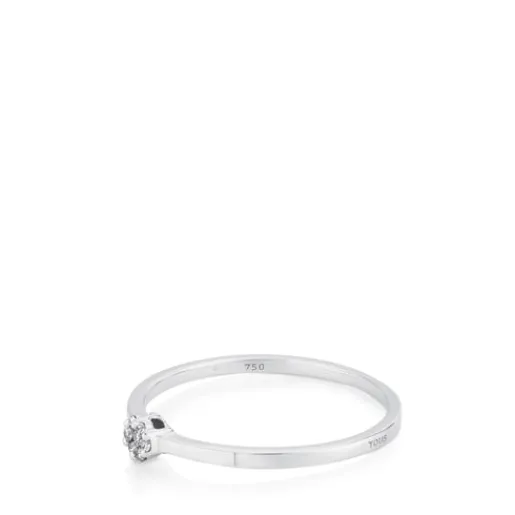 Anillo de oro blanco con diamantes Diamonds^TOUS Clearance