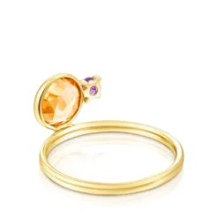 Anillo de oro con citrino y amatista Virtual Garden^TOUS Online