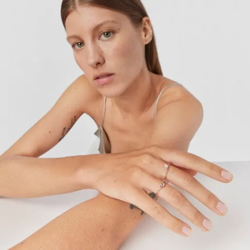 Anillo de con prasiolita facetada y amatista Mini Ivette^TOUS