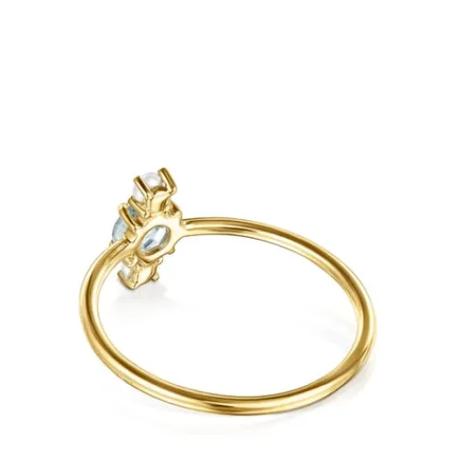 Anillo de con topacio facetado y perla Mini Ivette^TOUS Discount