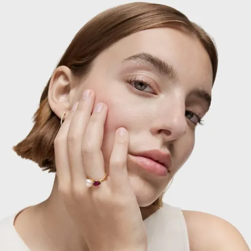 Anillo de oro, rodolita y perla cultivada Ivette^TOUS Sale