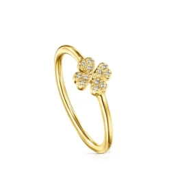 Anillo de oro y diamantes motivo trébol Good Vibes^TOUS Discount