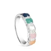 Anillo de plata con gemas multicolor motivo oso Mini Color^TOUS Hot