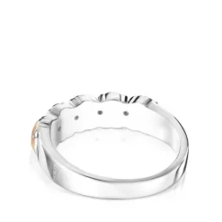 Anillo de plata con gemas multicolor motivo oso Mini Color^TOUS Hot