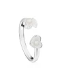 Anillo de plata con perlas cultivadas motivos oso y corazón Super Power^TOUS Outlet
