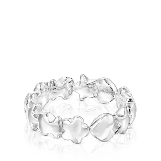 Anillo de plata motivos oso, corazón y flor Mini Icons^TOUS Hot