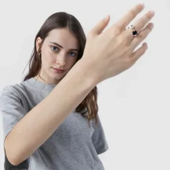 Anillo de plata, ónix, perla cultivada y espinela Erma^TOUS Outlet