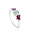 Anillo de plata y gemas motivos Bold Motif^TOUS Discount