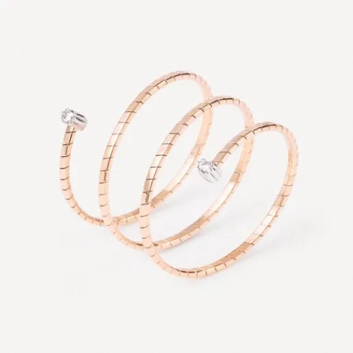 Anillo doble espiral de oro con diamantes ATELIER^TOUS Discount