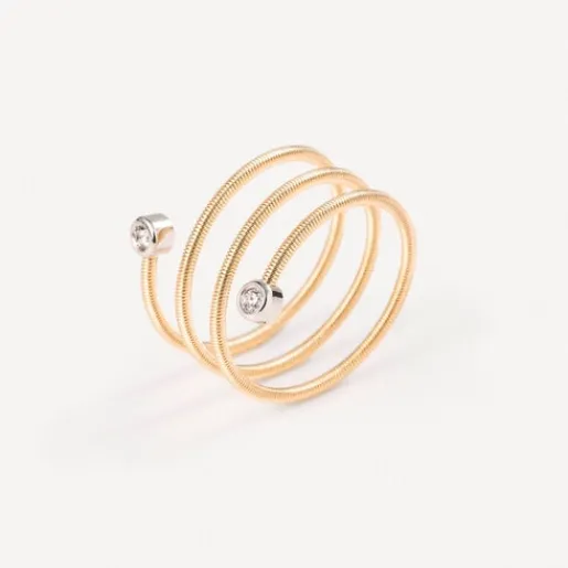 Anillo doble espiral de oro con diamantes ATELIER^TOUS Clearance