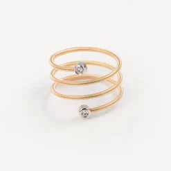 Anillo doble espiral de oro con diamantes ATELIER^TOUS Clearance