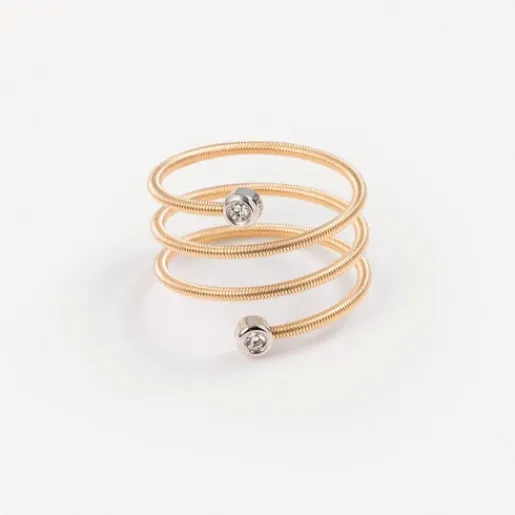 Anillo doble espiral de oro con diamantes ATELIER^TOUS Clearance