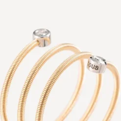 Anillo doble espiral de oro con diamantes ATELIER^TOUS Clearance