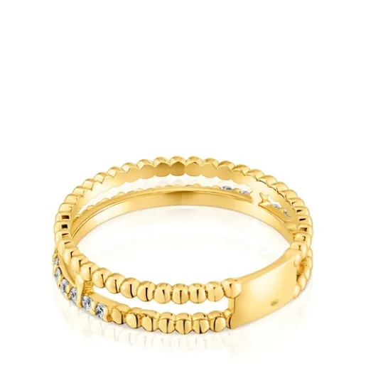 Anillo doble mediano de y diamantes Les Classiques^TOUS New