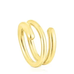 Anillo espiral con baño de oro 18 kt sobre plata New Hav^TOUS Best