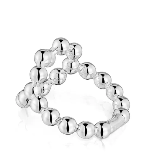Anillo grande de plata corazón Sugar Party^TOUS Outlet