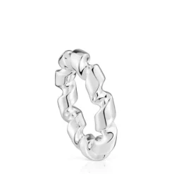Anillo grande espiral de plata Twisted^TOUS Outlet