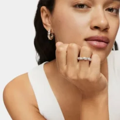 Anillo grande espiral de plata Twisted^TOUS Outlet