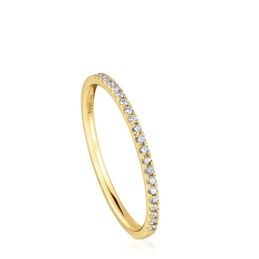 Anillo media alianza pequeña de con diamantes Les Classiques^TOUS Sale