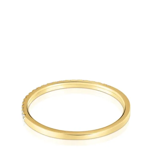 Anillo media alianza pequeña de con diamantes Les Classiques^TOUS Sale