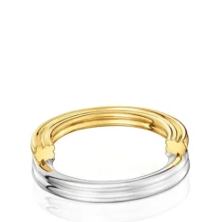 Anillo mediano bicolor y motivos oso 1950^TOUS Clearance