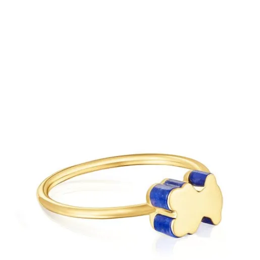 Anillo motivo oso de oro y lapislázuli 1950^TOUS Outlet