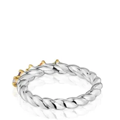 Anillo pequeño bicolor y gemas Sugar Party^TOUS Hot